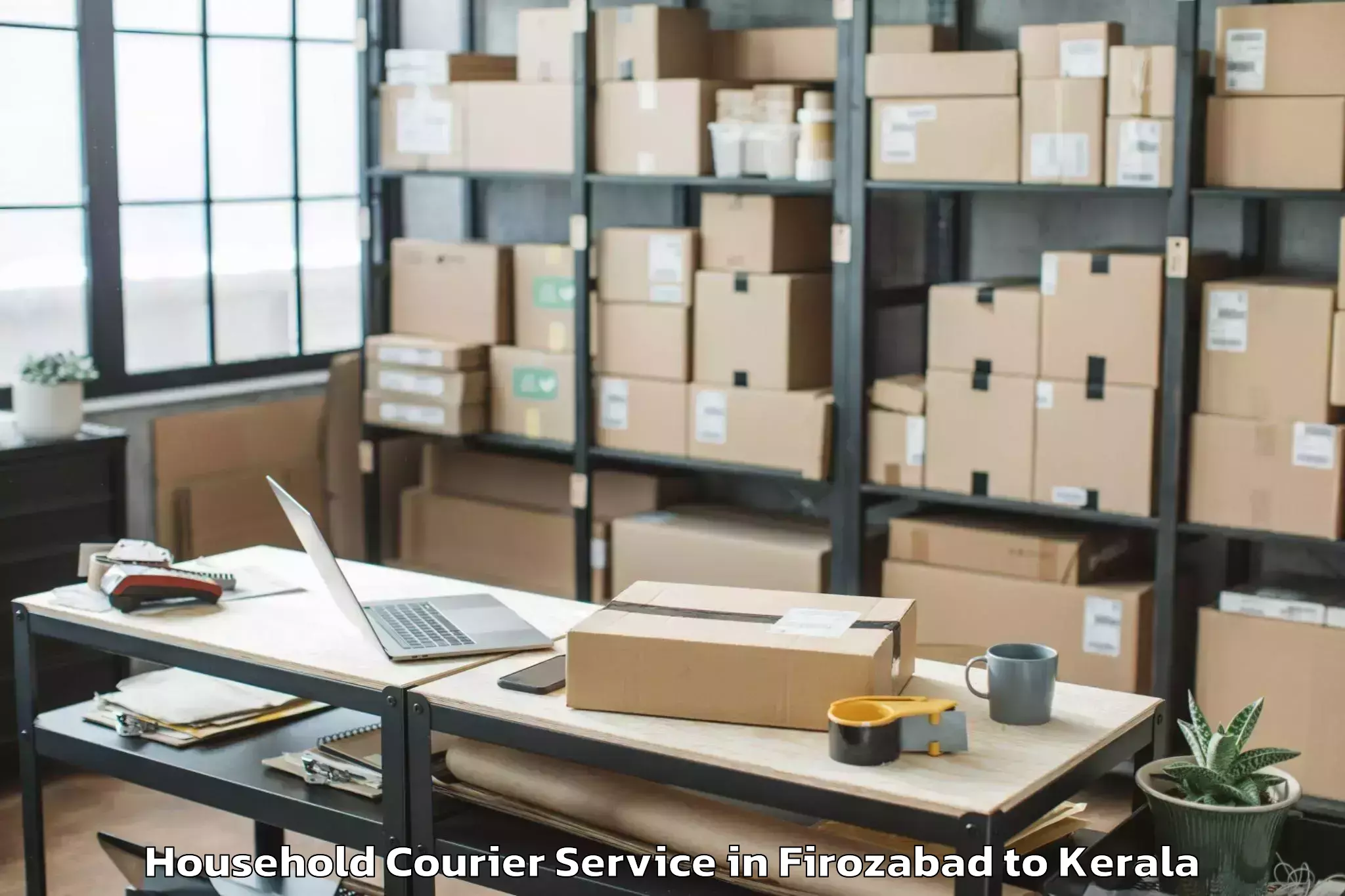 Book Firozabad to Naduvannur Household Courier Online